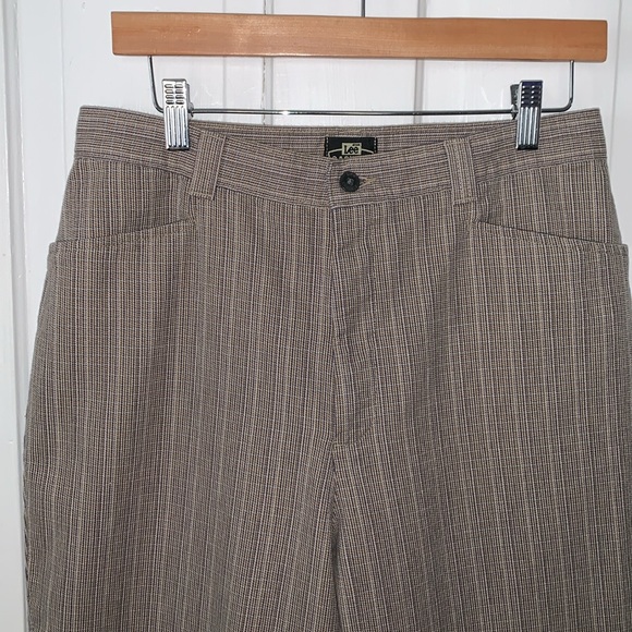 VINTAGE LEE CASUALS MICRO PLAID HIGH RISE TAPERED LEG PANTS - Picture 6 of 8